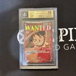 BGS10 Monkey D. Luffy Wanted Poster One Piece Card Japanese - Image 1