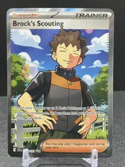 Brock's Scouting Ultra Rare Full Art #179/159 Journey Together Pokemon TCG - Image 1