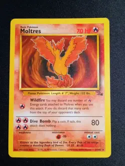 Moltres 27/62 - 1999 Pokemon Fossil Set - Image 1