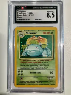 Pokemon Base Set 1999 Charizard Venusaur Blastoise Holo Unlimited CGC 8.5 Lot - Image 5