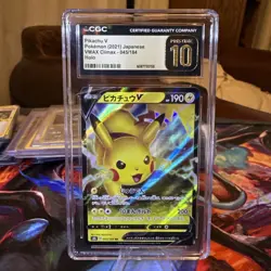 Pikachu V Pokemon 2021 Japanese VMAX Climax 045/184 Holo CGC PRISTINE 10 - Image 1