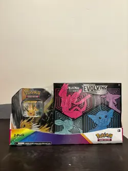Pokemon Evolving Skies Elite Trainer Box & Jolteon Tin Booster 2-Pack English - Image 1