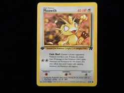 Pokemon ~ MEOWTH ~ Team Rocket FIRST EDITION Card 62/82 NM ~ Near Mint - Image 1