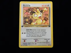 Pokemon ~ MEOWTH ~ Team Rocket FIRST EDITION Card 62/82 NM ~ Near Mint - Image 2