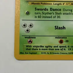 Pokemon 2 Card Lot Holo Jungle Scyther 10/64 & Pinsir 9/64 1999 READ DESCRIPTION - Image 3