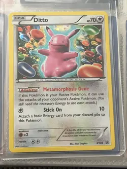 Pokemon TCG Ditto Black Star Promo Holo Card XY40 - Image 1