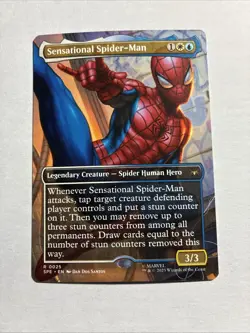Sensational Spider-Man (Borderless) - Marvel's Spider-Man MTG Plus Bonus Card!!! - Image 1