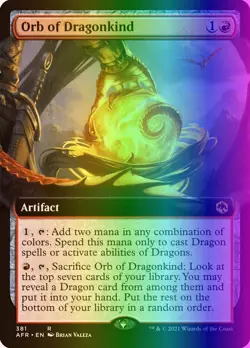 MTG Orb of Dragonkind (381/518) Adventures in the Forgotten Realms LP FOIL - Image 1