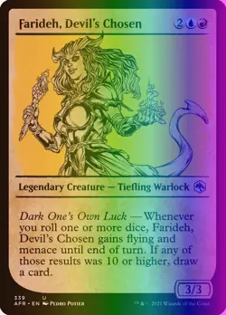 MTG Farideh, Devil's Chosen (339/521) Adventures in the Forgotten Realms LP FOIL - Image 1