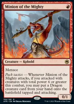 MTG Minion of the Mighty (156/424) Adventures in the Forgotten Realms LP - Image 1
