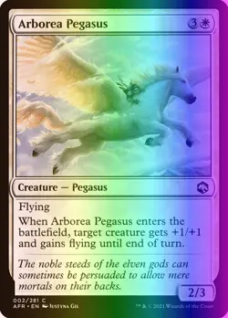 MTG Arborea Pegasus (2/518) Adventures in the Forgotten Realms LP FOIL - Image 1
