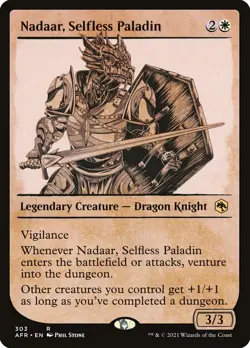 MTG Nadaar, Selfless Paladin (303/518) Adventures in the Forgotten Realms LP - Image 1