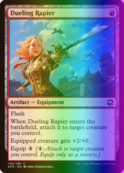 MTG Dueling Rapier (140/518) Adventures in the Forgotten Realms LP FOIL - Image 1