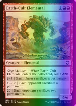 MTG Earth-Cult Elemental (141/518) Adventures in the Forgotten Realms LP FOIL - Image 1