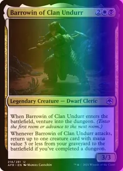 MTG Barrowin of Clan Undurr (218/518) Adventures in the Forgotten Realms LP FOIL - Image 1
