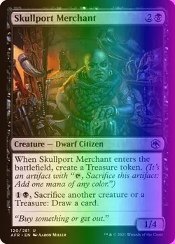 MTG Skullport Merchant (120/518) Adventures in the Forgotten Realms NM FOIL - Image 1