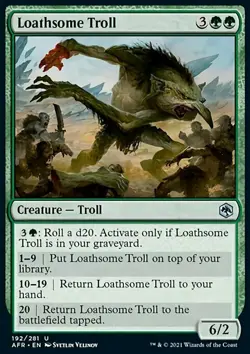 MTG Loathsome Troll (192) Adventures in the Forgotten Realms NM - Image 1
