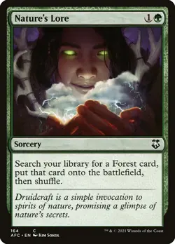 MTG Nature's Lore (164/359) Adventures in the Forgotten Realms Commander LP - Image 1