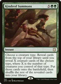 MTG Kindred Summons (163/359) Adventures in the Forgotten Realms Commander LP - Image 1