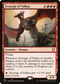 MTG Scourge of Valkas (137/359) Adventures in the Forgotten Realms Commander LP - Image 1