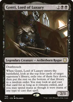 Gonti, Lord of Luxury (100/359) Adventures in the Forgotten Realms Commander NM - Image 1