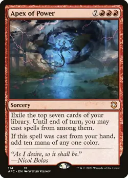 MTG Apex of Power (114/359) Adventures in the Forgotten Realms Commander NM - Image 1