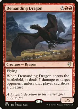 MTG Demanding Dragon (120/359) Adventures in the Forgotten Realms Commander NM - Image 1