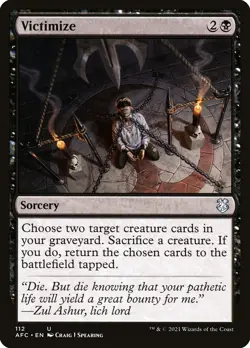 MTG Victimize (112/359) Adventures in the Forgotten Realms Commander LP - Image 1