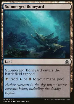 Magic the Gathering MTG Submerged Boneyard (194) Aether Revolt NM - Image 1