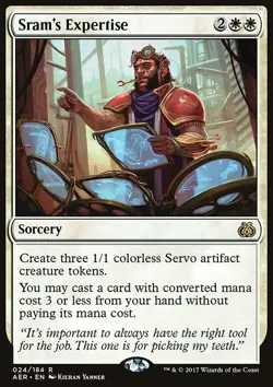 MTG Magic the Gathering Sram's Expertise (24/201) Aether Revolt LP - Image 1