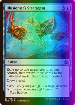 MTG Magic the Gathering Illusionist's Stratagem (36/201) Aether Revolt LP FOIL - Image 1