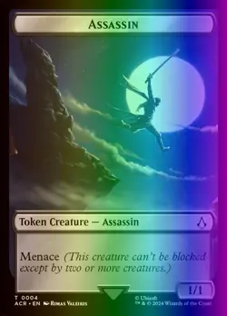 MTG Token - Assassin // Shapeshifter (4/324) Assassin's Creed NM FOIL - Image 1