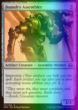MTG Magic the Gathering Foundry Assembler (151/201) Aether Revolt LP FOIL - Image 1
