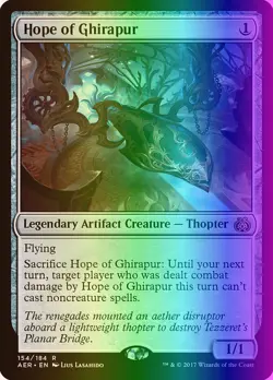 MTG Magic the Gathering Hope of Ghirapur (154/201) Aether Revolt LP FOIL - Image 1