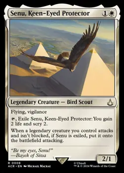 MTG Magic the Gathering Senu, Keen-Eyed Protector (8/315) Assassin's Creed LP - Image 1