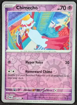 Chimecho 2024 Twilight Masquerade Reverse Holo Pokemon Card 085/167 (NM) - Image 1