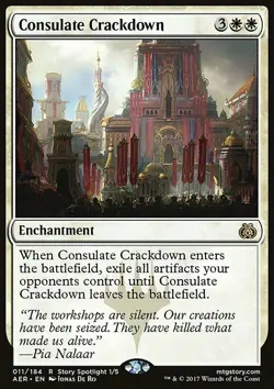 Magic the Gathering MTG Consulate Crackdown (11) Aether Revolt NM - Image 1
