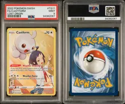 2022 POKEMON LOST ORIGIN CASTFORM TG11 FULL ART - PSA MINT 9 #TG11 - Image 1