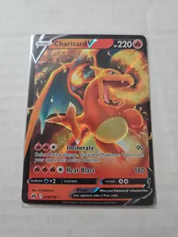Pokemon TCG Charizard V Sword & Shield Brilliant Stars 017/172 Holo Rare Card - Image 1