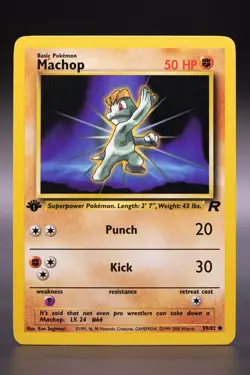 Pokemon - Machop - 1st Edition - MINT - 59/82 - Team Rocket WOTC #27 - Image 1