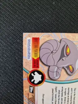 Pokemon TOPPS #24 Arbok Non-Holo Black Logo NM RARE TV Animation Edition - Image 5
