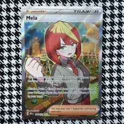 Pokemon TCG Mela 140/131 Prismatic Evolutions Trainer Holo Rare Near Mint - Image 1