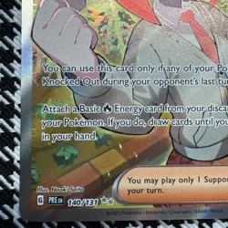 Pokemon TCG Mela 140/131 Prismatic Evolutions Trainer Holo Rare Near Mint - Image 5