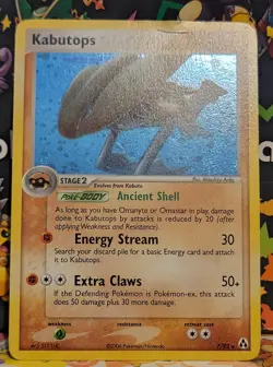 Pokemon EX Legend Maker Kabutops 7/92 Holo Rare With Swirl MP - Image 2