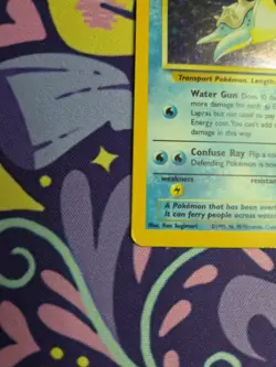 Pokemon TCG Fossil Unlimited Lapras 10/62 Holo Moderately Played - Image 2