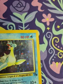 Pokemon TCG Fossil Unlimited Lapras 10/62 Holo Moderately Played - Image 4