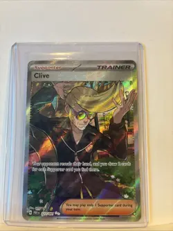 Clive 227/091 Sv: Paldean Fates Holo Pokemon Care Mint Full Art - Image 2