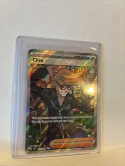 Clive 227/091 Sv: Paldean Fates Holo Pokemon Care Mint Full Art - Image 3