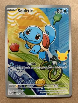 First Partner Squirtle 039 Black Star Promo Illustration Rare 30th Pokemon B - Image 1