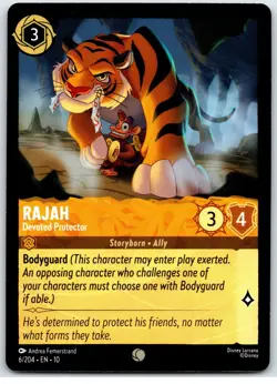 #6 Rajah - Devoted Protector PLAYSET x4 Disney Lorcana Whispers in the Well 4x - Image 4